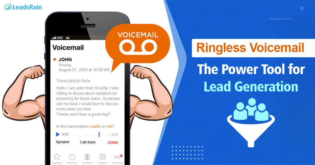 Ringless Voicemail Power Tool for Lead Generation