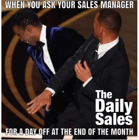 the daily sales