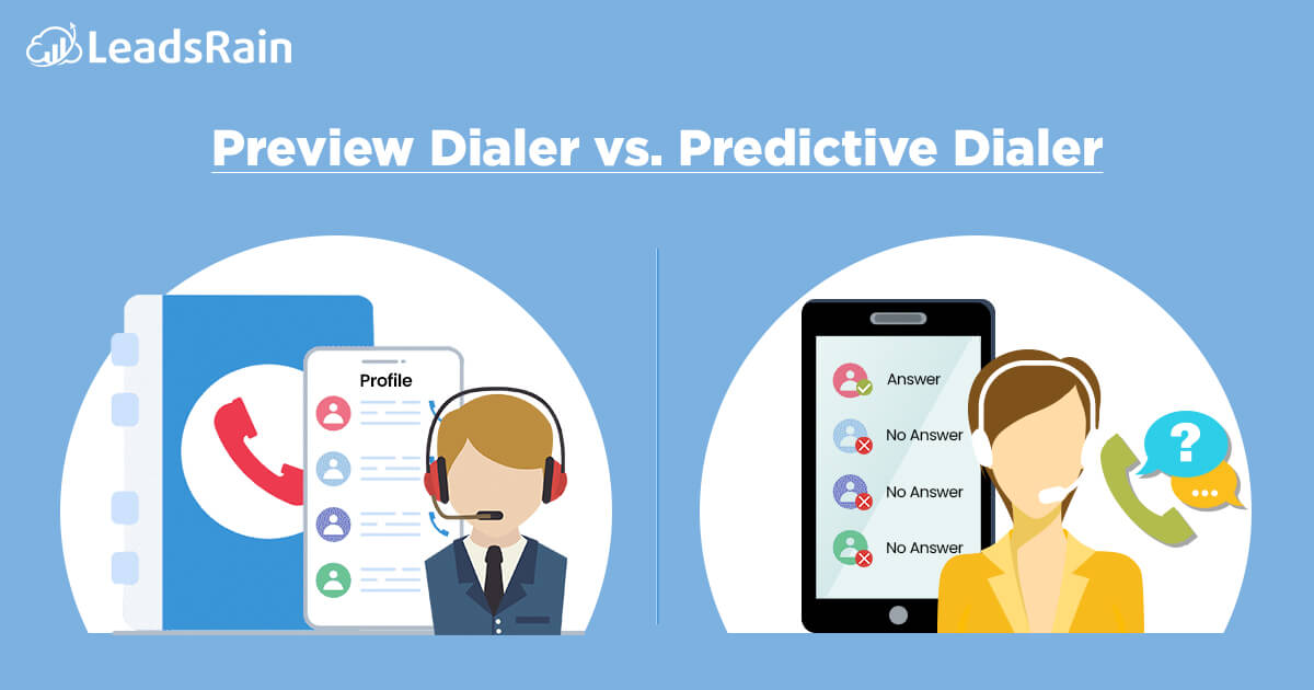 What is Different between Preview and Predictive Dialers 