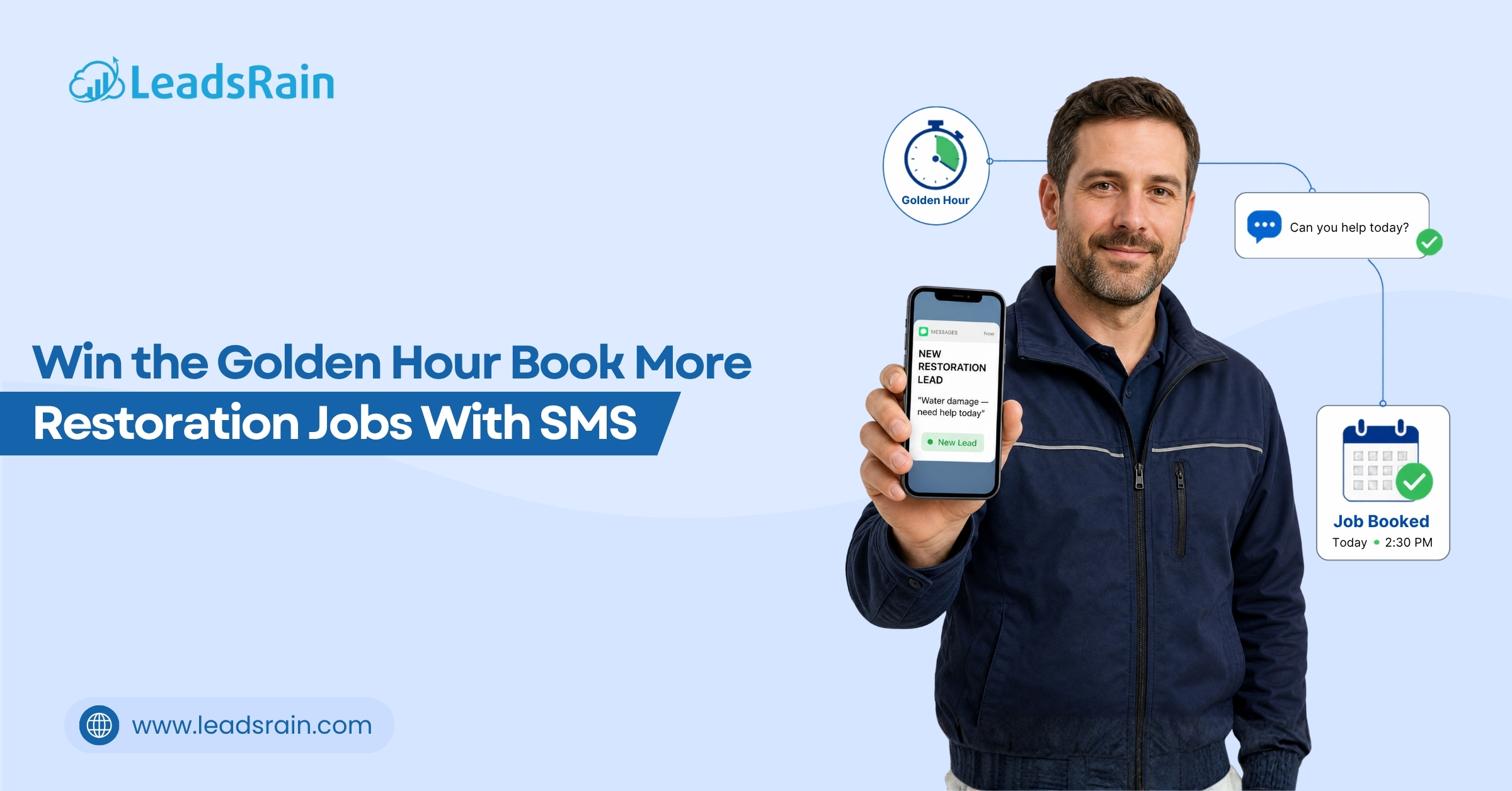 Turn Emergency Searches Into Booked Jobs With SMS